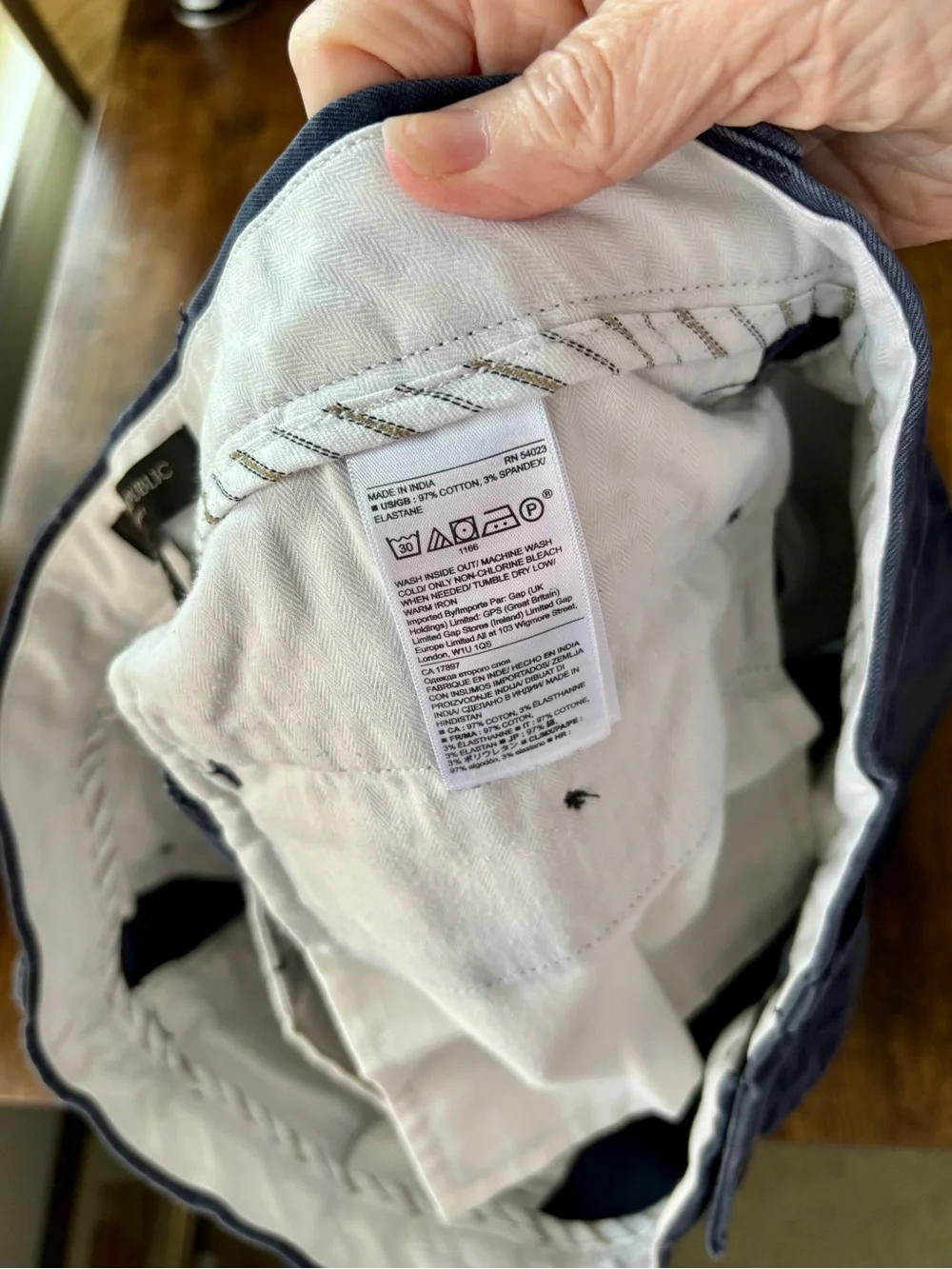 Banana Republic Navy Flat Front Cotton Shorts